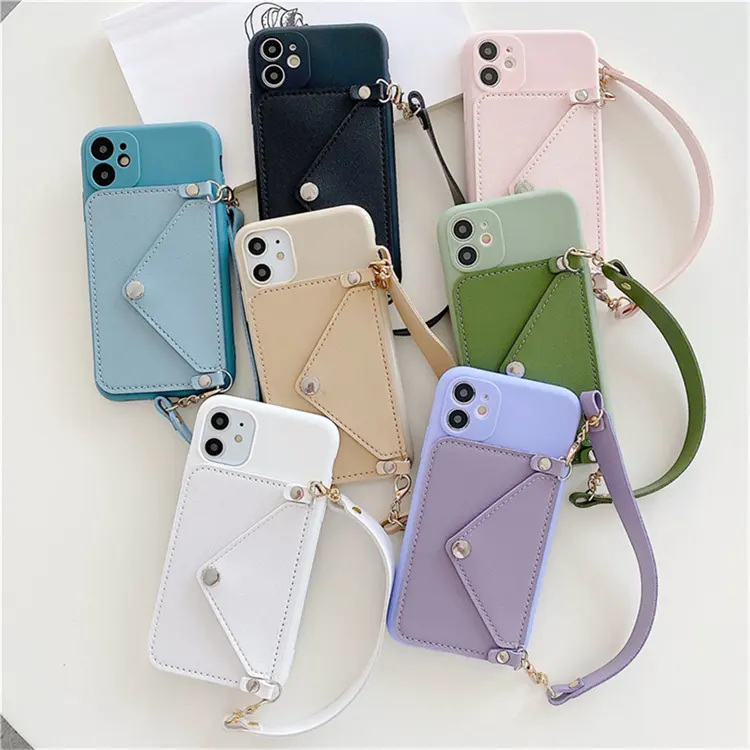 Luxury Newest Mobile Accessories PU Leather wallet bag TPU Back Cover Phone Case For Iphone 13 12 11 Pro Max 8 plus X XS XR