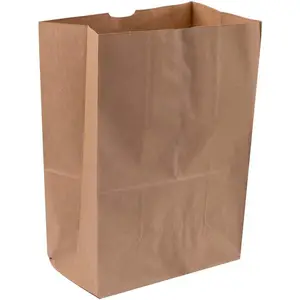 Sacchetti della spesa 12x7x17 pollici sacchetti della spesa in carta marrone Kraft per impieghi gravosi sacchetti durevoli del sacco del barilotto di carta Kraft