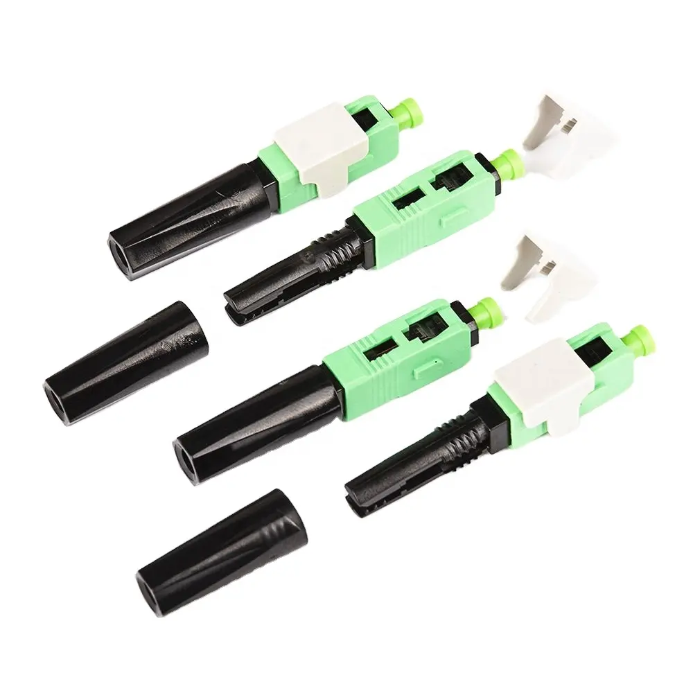 Ftth Drop Cable Connector SC APC UPC Fiber Optic Fast Connector Quick Couplers For FTTH Flat Drop Cable