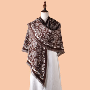 Bufanda Vintage con Estampado Paisley, Nueva Colección Otoño Invierno, Bufanda Triangular de Imitación de Cachemira, Cálida y a la Moda - Product Image 1