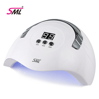 Lampe à ongles UV LED SML avec poignée portable, écran LCD, plusieurs réglages de minuterie, séchage rapide du gel pour salon, maison, manucure, nail art