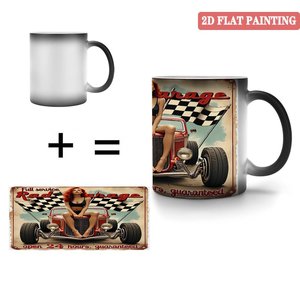 Frosted Black <b>Ceramic</b> <b>Mug</b> 11oz Heat Sensitive Custom Art Design Gift Cup - Product Image 4