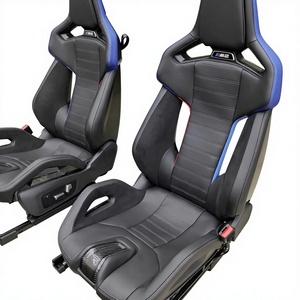 Sièges baquet en carbone M2, noir avec surpiqûres bleues, pour mise à niveau et modification. - Product Image 1