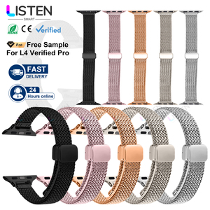 Correa de <span class=keywords><strong>reloj</strong></span> de <span class=keywords><strong>malla</strong></span> magnética Listensmart para <span class=keywords><strong>xiaomi</strong></span> Pro 8 correa de <span class=keywords><strong>reloj</strong></span> de Metal ajustable de repuesto de alta calidad de acero inoxidable - Product Image 1