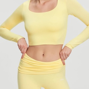 Conjuntos de Pantalones de Dos Piezas al por Mayor, Otoño, Casual, Color Sólido, Cuello Cuadrado, Ajustado, Manga Larga, para Mujer - Product Image 6