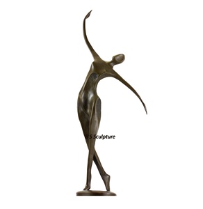 DecorativeIndoor Life Size Dancing Naked Mujer Estatua Jardín Abstracto Bronce Ballet Chica Escultura - Product Image 5