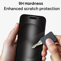 REMAX GL-90 Verre trempé 9D à couverture intégrale pour la confidentialité, dureté 9H, 28 °   Protection d'écran anti-espion pour iPhone 16 17 18 Air Pro Max