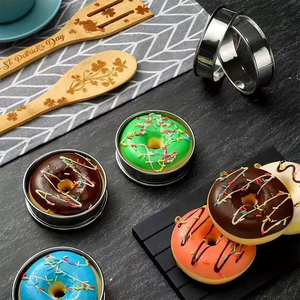 Cincin pengeriting ganda baja tahan karat, cincin menara Mousse bulat lingkaran Muffin cetakan kue biskuit - Product Image 4