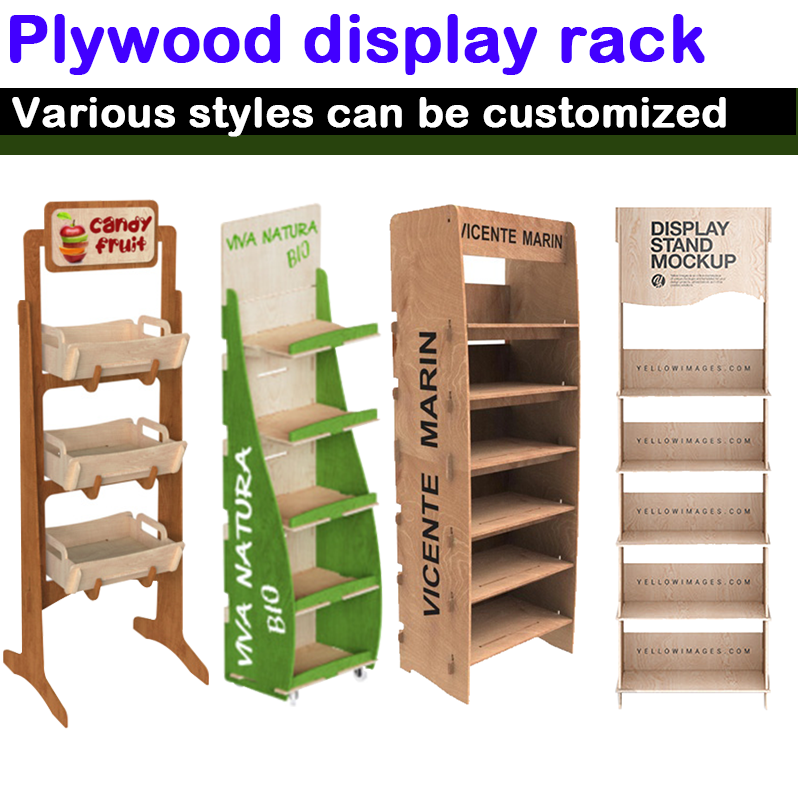 Customized Modern Wood Floor Standing Display Rack for Retail Stores with Easy Assembly — view 3