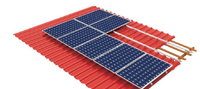 Système de montage pour toit en tuiles - Support solaire photovoltaïque personnalisé avec résistance au vent de 60 m/s et angle d'inclinaison de 10 à 45 degrés, couleur argent