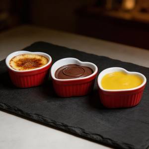 ชุดอาหารขายส่ง ชามเซรามิกดีไซน์แปลกใหม่รักษ์โลก รูปหัวใจ ชามตื้นสำหรับซีเรียล/ผลไม้/สลัด/พาสต้า/ซุป - Product Image 3