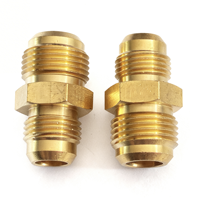 Adaptadores de Conexión de Tubería de Latón Rectos Macho UNF de 45 Grados SAE, Rosca Flare de 5/16", 3/8", 7/16", 1/2", 5/8", 3/4", 7/8"