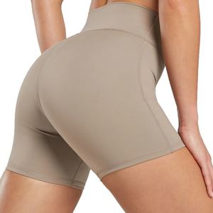 Shorts de Mujer con Cintura Elástica al por Mayor, Shorts Ajustados de Color Liso, Ideales para Correr y Hacer Ejercicio - Product Image 2