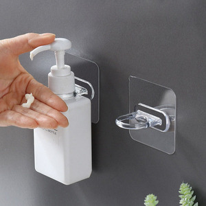 Support adhésif transparent en acrylique étanche sans perçage pour salle de bain, cuisine, douche, porte-bouteilles, support de <span class=keywords><strong>tringle</strong></span> à <span class=keywords><strong>rideau</strong></span> – Fournisseur d'usine ODM - Product Image 1