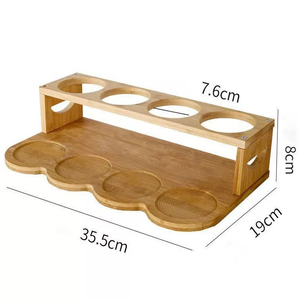 Organizador de encimera, botella de aceite, soporte de exhibición para niños, contenedores de almacenamiento de cocina, tapas de bambú, tarros, estante para especias - Product Image 6