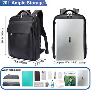 Tiding 15.6-Inch Business Laptop <b>Backpack</b> Waterproof Commuter Bag For Men <b>Black</b> - Product Image 5