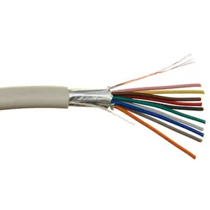 Alarm Cable Copper Wire Security Shield Drain Wire PVC Jacket for Fire Indicating Panel, OEM Service