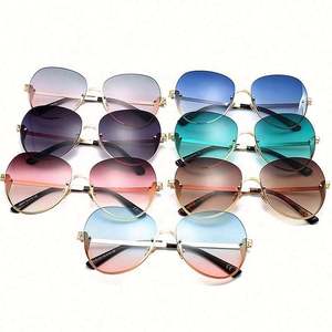 Gafas de Sol Metálicas Extra Grandes de Moda 2019 para Hombre y Mujer, Protección UV400, Lentes Degradadas, Estilo Ojo de Gato, Media Montura - Product Image 6