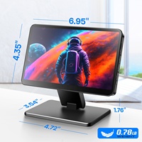 Layar Sentuh Kapasitif LCD Ringan 7 inci Resolusi 1024*600 Monitor 7'' dengan Speaker Terintegrasi untuk Raspberry Pi