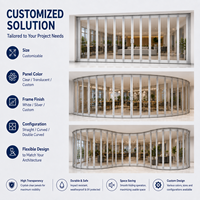 Porte pliante manuelle moderne en alliage d'aluminium Shuangbo, porte accordéon transparente en polycarbonate cristallin pour magasin de détail