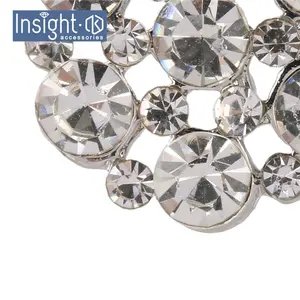 1.8Cm Groothandel Goedkope Bulk Kristal Strass Diamant Metalen Knoppen Voor Kleding