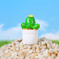 Modèle de plante miniature de cactus simulé pour maison de poupée, pot de fleurs fini, décoration de micro-paysage