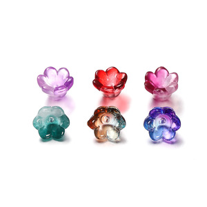 Perles de verre transparentes pour la fabrication de bracelets, verre cristallin traité nacré AC2388 - Product Image 3