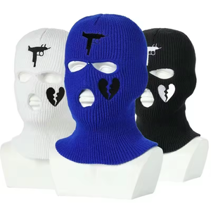 <strong>Balaclava</strong> Man <strong>Balaclava</strong> Outdoor Man New Winter Knitted Ski Hat and Riding Mask <strong>Custom</strong> Three-Hole Head Cover Knitted <strong>Balaclava</strong> - Product Image 3