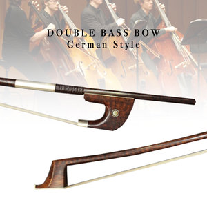 Archet de <span class=keywords><strong>contrebasse</strong></span> 4/4 assorti, bien équilibré, en pernambuco, fibre de carbone et bois de Brésil avec de vrais crins de cheval de Mongolie, allemand et français - Product Image 4