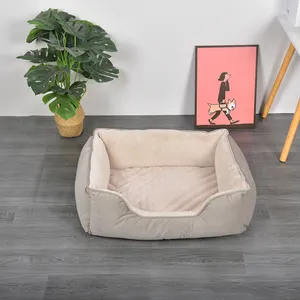 Hot Sale Wasserdichter ortho pä discher Schaum Litschi Leder Stoff PV gebürstet Anti rutsch boden Großhandel Hersteller Haustier Katzen-und Hunde bett - Product Image 6