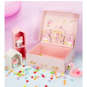 High quality luxury <b>pink</b> cartoon paper card <b>gift</b> packaging <b>box</b> bag, can be customized according to needs - Product Image 6