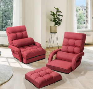 Tumbona multifuncional, sillón <span class=keywords><strong>plegable</strong></span> multiusos, tumbona con 6 posiciones ajustables para sala de estar - Product Image 1