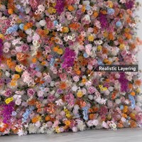 Papier peint floral 5D coloré en acier inoxydable pour décoration de mariage, design personnalisé basé sur les dessins du client