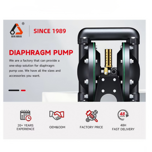 Fabricante superior Certificado CE Transferencia de fluidos Uso industrial Bomba de diafragma de aluminio de 1 pulgada/Bomba AODD - Product Image 3