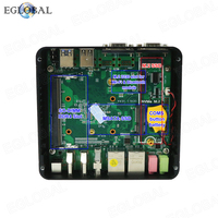 Mini Ordenador EGLOBAL Sin Ventilador, Intel N100, DDR4, MSATA SSD, Win10, 4 USB, Nuc, 3 HD, 2 COM, WiFi, 2 RJ45 Gigabit LAN, Audio, Linux