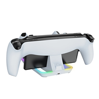 Station de charge RGB pour PS Portal, support de charge double pour manette P5, fabriqué en plastique durable