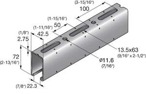 Profilé en acier en forme de C HILTI MT-60 OC - Cadrage modulaire de service moyen pour les systèmes de support <span class=keywords><strong>MEP</strong></span> - Product Image 2