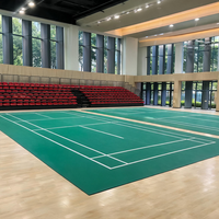 Revêtement de sol sportif en PVC Runsure à absorption des chocs et facile à nettoyer, rénovation de sols anciens pour salle de jeux de maternelle, installation rapide