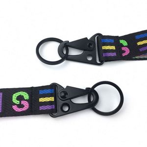 <b>Customize</b> Wrist Lanyards High Strength Tactical Webbing <b>Key</b> Ring Holder Strap Keychain Clip - Product Image 4