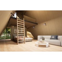 Triangle double étage préfabriqué Bâtiment Villa en bois plage maison préfabriquée maisons avec salle de bain et cuisine
