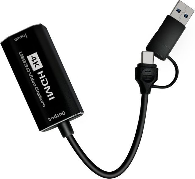 SY USB C to Dual for HDMI Adapter 4K 4K for HDMI to USB Type-C 1080P 60FPS Video Capture Card with MP4 Recording Format