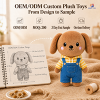 Peluche chien kawaii personnalisée 12cm/15cm/20cm, super douce, doublure en maille, rembourrage en coton PP, jouets en peluche pour enfants, dessins animés, anime