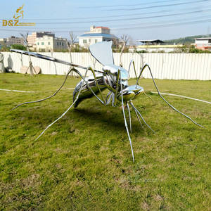 Giardino esterno in metallo lucidato a specchio efficace formica che spinge scultura cubo di mele grande acciaio inossidabile 3D scultura animale - Product Image 2