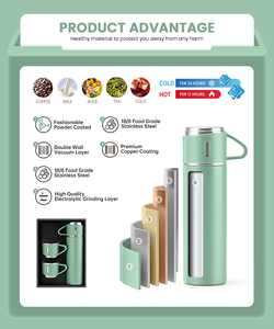 ชุดกระติกน้ำสแตนเลสเก็บความร้อนสุญญากาศ พร้อมแก้ว - Product Image 4
