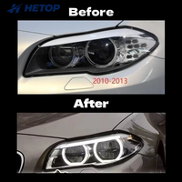 Feux avant HETOP F10 2010-2017 bicolores Ikon Série 5, amélioration avec lentille laser jaune et blanche, Plug and Play pour BMW