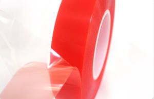 Nastro <span class=keywords><strong>Biadesivo</strong></span> in PET con Adesivo Solvente <span class=keywords><strong>Super</strong></span> <span class=keywords><strong>Forte</strong></span> e Trasparente con Liner Rosso - Product Image 4