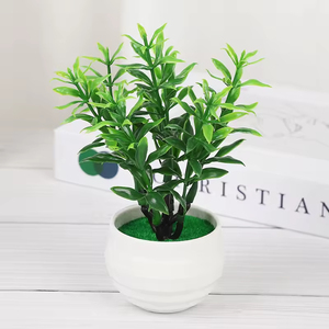 Nordic Style Artificial Green <b>Plant</b> Office Potted Living Room Balcony Desktop Decoration Fresh Green <b>Plant</b> Potted - Product Image 6