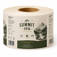 Étiquette adhésive personnalisée 12 OZ 330ml pour bouteille/canette de bière artisanale, impression vinyle, étiquettes d'emballage de boissons de brasserie imperméables