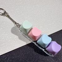 Millantech coeur personnalisé acrylique mécanique amour Tactile Keycap interrupteur testeur porte-clés 4 touches Fidget jouet lumière LED clavier