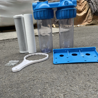 LEVAO Système de purification d'eau en 2 étapes pour cartouches de 10 pouces Système de filtration d'eau en 2 étapes pour toute la maison